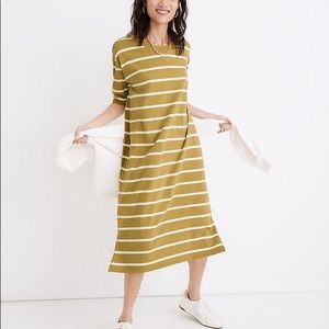 Madewell Tee Dress in Colorblock Stripe